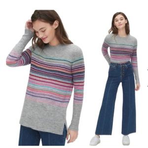Gap crazy crew multi striped sweater size medium